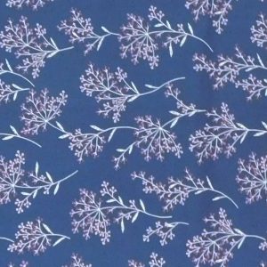 Quilting Patchwork Sewing Fabric Ring Roses Baby Breath DK Blue 50x150cm