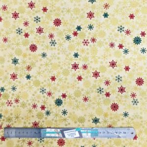 Patchwork Quilting Sewing Fabric Star Sprinkle Cream 50x55cm FQ