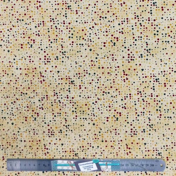 Patchwork Quilting Sewing Fabric Star Sprinkle Cream Spots 50x55cm FQ