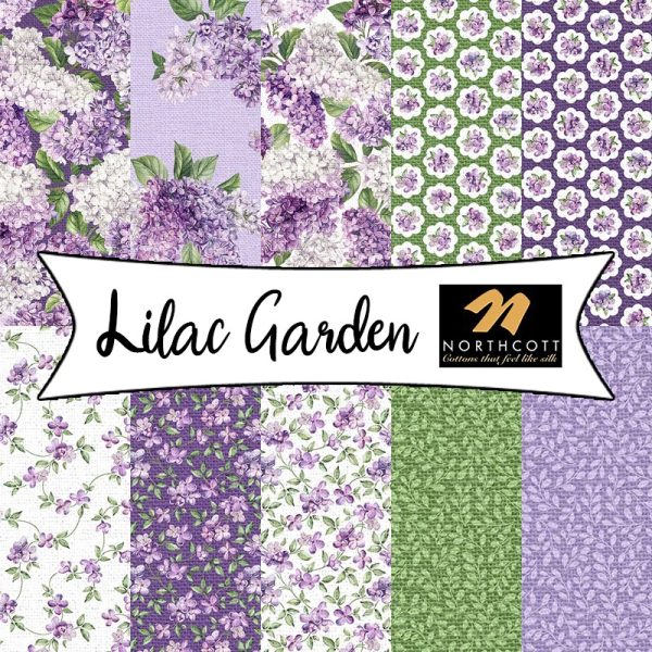Northcott Quilting Patchwork Lilac Garden Layer Cake 10 Inch Fabrics