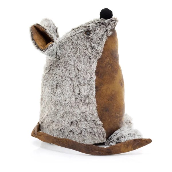 French Country Vintage Weighted Manny the Mouse Door Stopper
