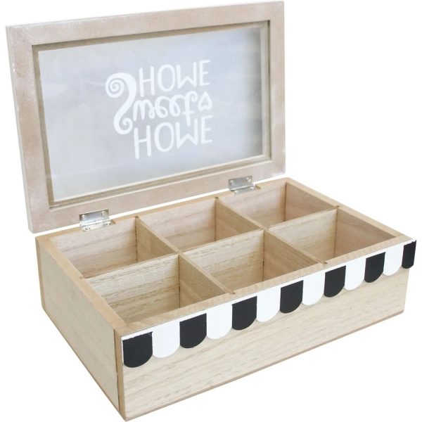 Kitchen Classic Coffee Cafe Home Sweet Home Wooden Tea Box