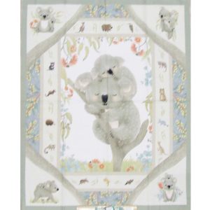 Patchwork Quilting Sewing Baby Koala 90x110cm Fabric Panel