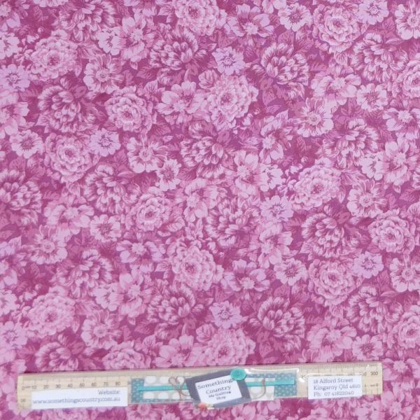 Quilting Patchwork Sewing Fabric Adelaide Blush Floral 50x55cm FQ