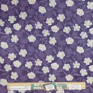 Quilting Patchwork Sewing Fabric Botanic Garden Purple 50x55cm FQ