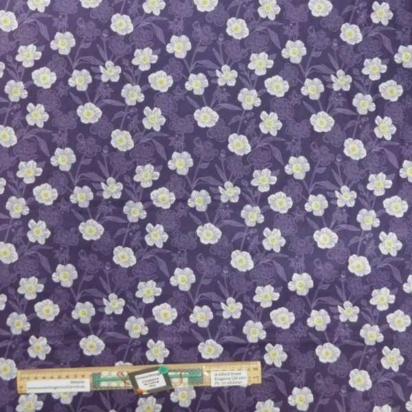 Quilting Patchwork Sewing Fabric Botanic Garden Purple 50x55cm FQ