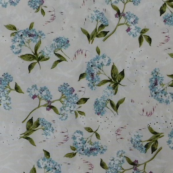 Quilting Patchwork Sewing Fabric Adelaide Blue Floral 50x55cm FQ