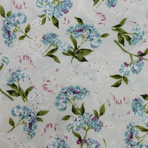 Quilting Patchwork Sewing Fabric Adelaide Blue Floral 50x55cm FQ