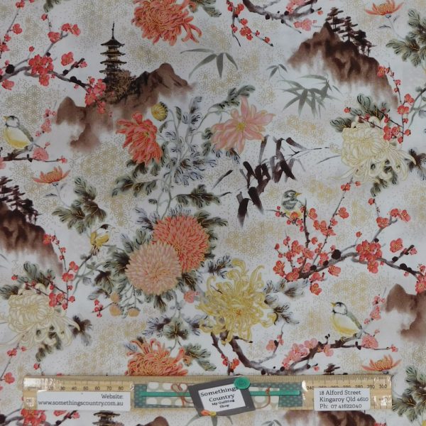 Quilting Patchwork Sewing Fabric Land of Japan 50x55cm FQ
