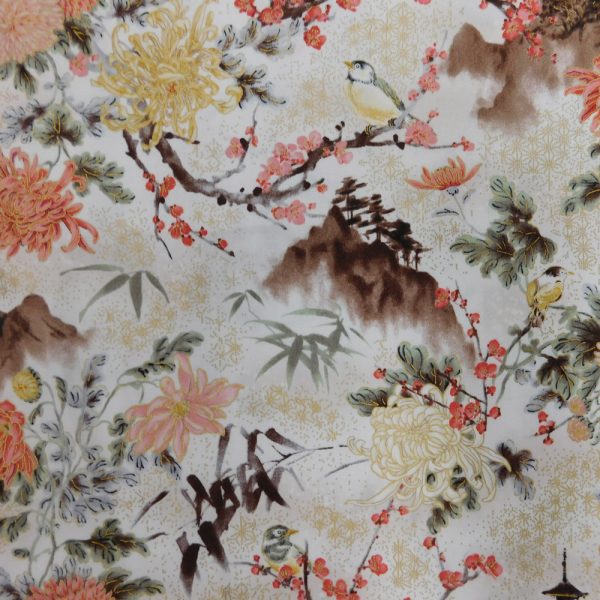 Quilting Patchwork Sewing Fabric Land of Japan 50x55cm FQ