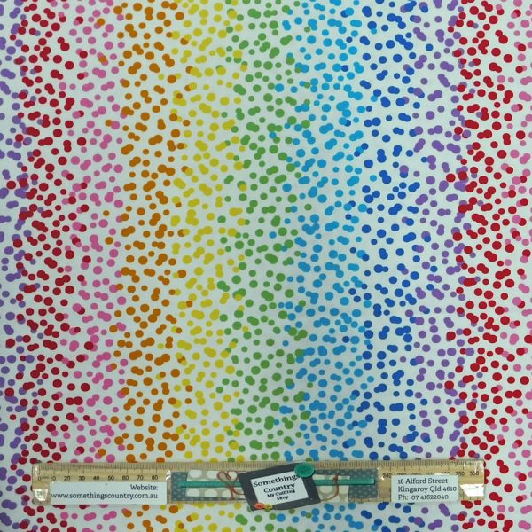 Quilting Patchwork Sewing Fabric Rainbow Confetti 50x55cm FQ