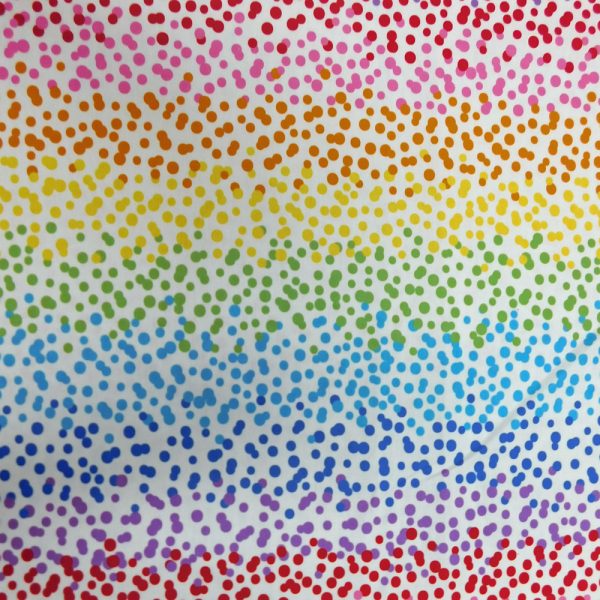 Quilting Patchwork Sewing Fabric Rainbow Confetti 50x55cm FQ