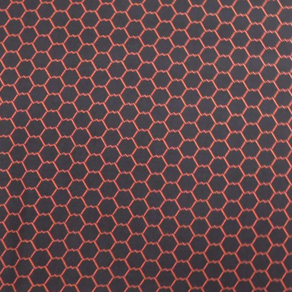 Quilting Patchwork Sewing Fabric Fenced In Red 50x55cm FQ