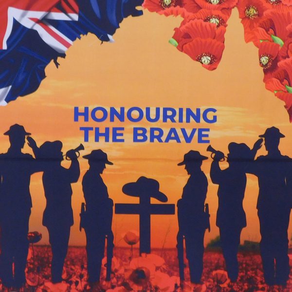 Patchwork Quilting Sewing ANZAC Honoring the Brave 96x110cm Fabric Panel