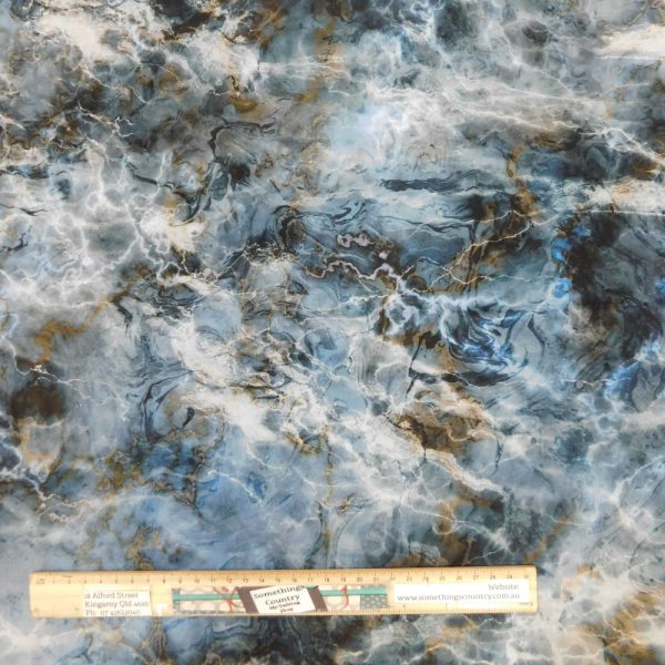 Quilting Patchwork Sewing Fabric Marbled Smoke 50x55cm FQ