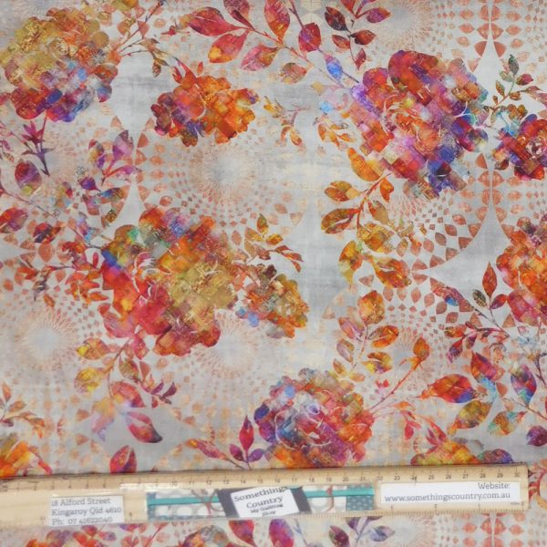 Quilting Patchwork Sewing Fabric Halcyon Rust 50x55cm FQ