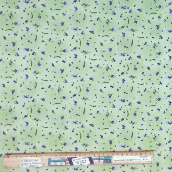 Quilting Patchwork Sewing Fabric Lavender Buds Green 50x55cm FQ
