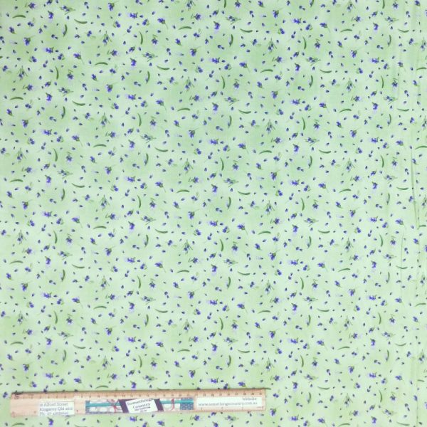 Quilting Patchwork Sewing Fabric Lavender Buds Green 50x55cm FQ