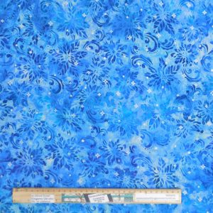 Quilting Patchwork Batik Winter Sparkle Water Blue 50x55cm FQ