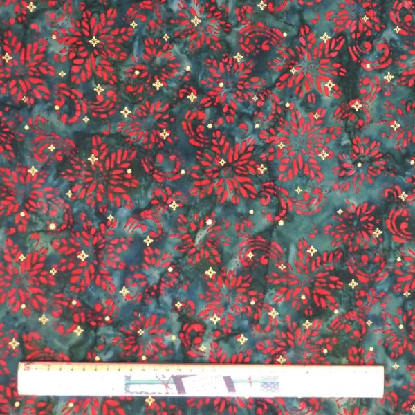 Quilting Patchwork Batik Winter Sparkle Holiday 50x55cm FQ