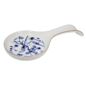 Kitchen Cooking Island Blue Ceramic Spoon Rest Porcelain