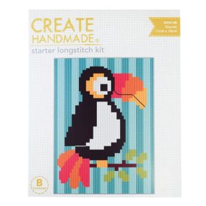 Create Handmade Long Stitch Kit Kids Beginner Toucan 15x11cm