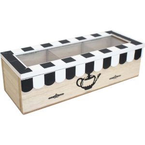 Kitchen Classic Coffee Cafe Lets Have Tea Box Wood Small Holder