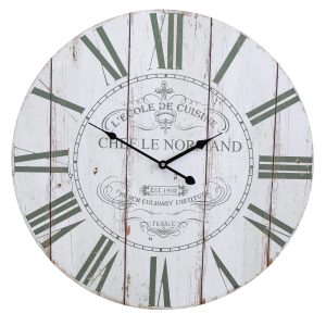 Clocks Wall Hanging Cafe Chef Le Normand Olive Large Clock 58cm