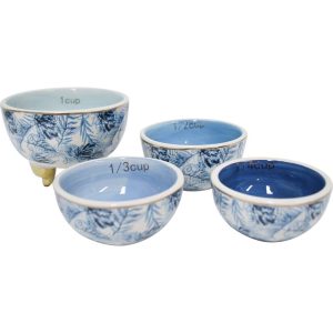 Kitchen Cooking Measuring Cups Island Blue Set 4 Stacking