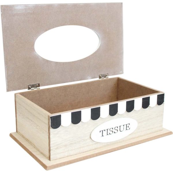 French Country Tissue Box Rectangle White Cafe Holder Box