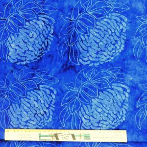 Quilting Patchwork Sewing Batik Protea on Royal Blue 50x55cm FQ