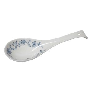 Kitchen Cooking Blue Vine Ceramic Spoon Rest Porcelain