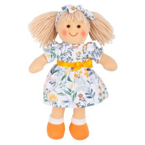 Hopscotch Lovely Soft Rag Doll Flora Girl Dressed Doll Medium 25cm
