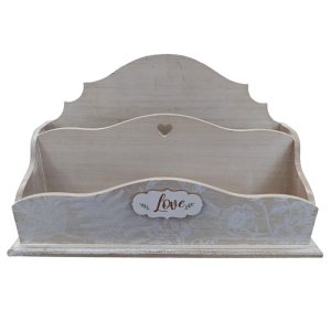 French Country Wooden Love Letter Stationery Rack BX478G