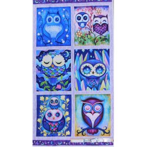 Patchwork Quilting Sewing Hootie Owls 62x110cm Fabric Panel