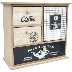 French Country Cafe Coffee Tea Set Of Small Drawers Ld6961
