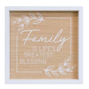Country Farmhouse Framed Family Lifes Greatest Blessing Sign
