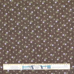 Quilting Patchwork Sewing Fabric Mill Creek Brown Floral 50x55cm FQ
