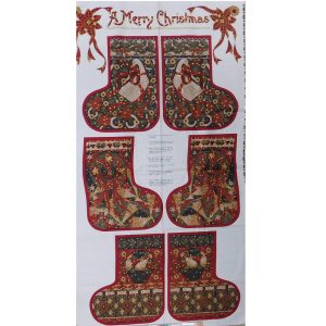 Patchwork Quilting Sewing Fabric Mosaic Xmas Stockings 60x110cm