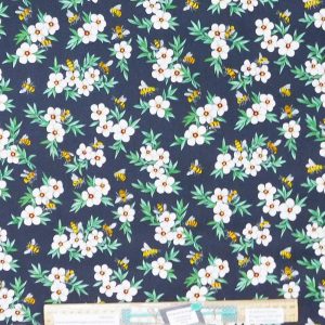Quilting Patchwork Sewing Fabric Bee Haven Black 50x55cm FQ