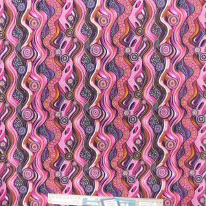 Quilting Patchwork Sewing Fabric Sahul Land Pink 50x55cm FQ