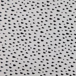 Quilting Patchwork Sewing Fabric Monochrome Droplets 50x55cm FQ