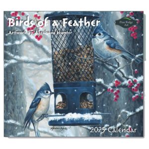 Pine Ridge 2025 Calendar Birds of a Feather Calender Fits Wall Frame
