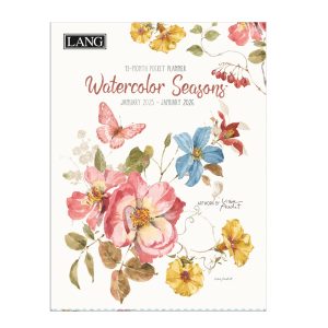 Lang 2025 13 Month Pocket Planner Watercolor Seasons Diary