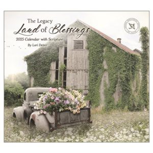 Legacy 2025 Calendar Land of Blessings Calender Fits Wall Frame Scripture