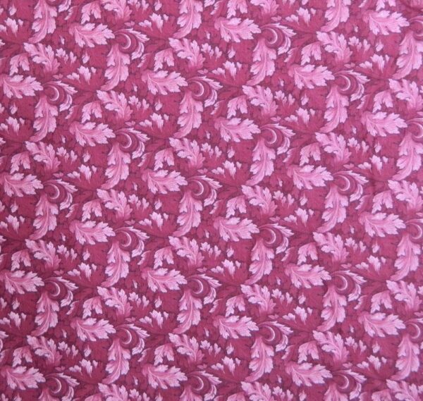 Patchwork Quilting Sewing Fabric MUMS LEAVES Rose Pink FQ 50x55CM New Material
