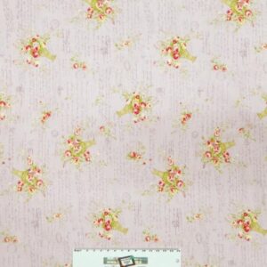Patchwork Quilting Sewing Fabric LILAC FLORAL Material Cotton FQ 50X55cm New